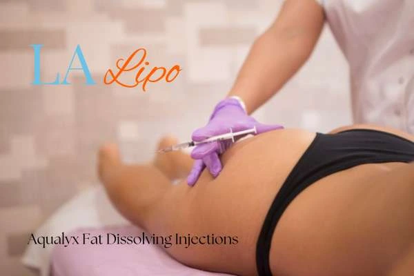 Woman having fat dissolving injections Beaconsfield on thighs