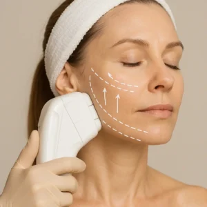 Woman having HI-FU to reduce wrinkles call LA LIPO Beaconsfield Now!